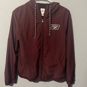Vans windbreaker- lightweight- burgundy- stylish- comfortable- great condition